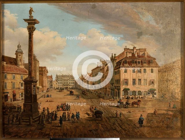 View of Krakowskie Przedmiescie from Castle Square  in Warsaw, c.1838.