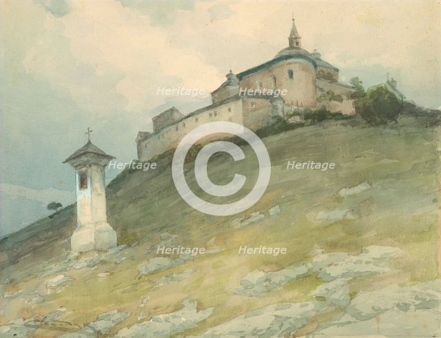 View of Krásna Hôrka Castle, 1923-1928. Creator: Ludovit Cordak.