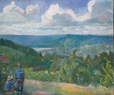 View of Kristianiadalen, 1910. Creator: Oluf Wold-Torne