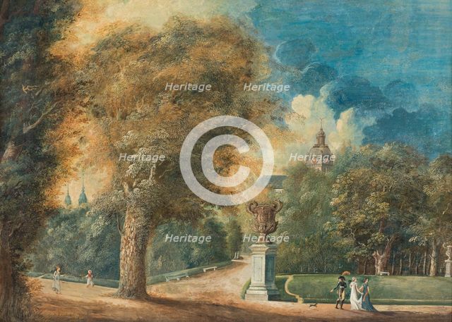 View of Kungstradgarden in Stockholm, 1805. Creator: Axel Fredrik Cederholm.