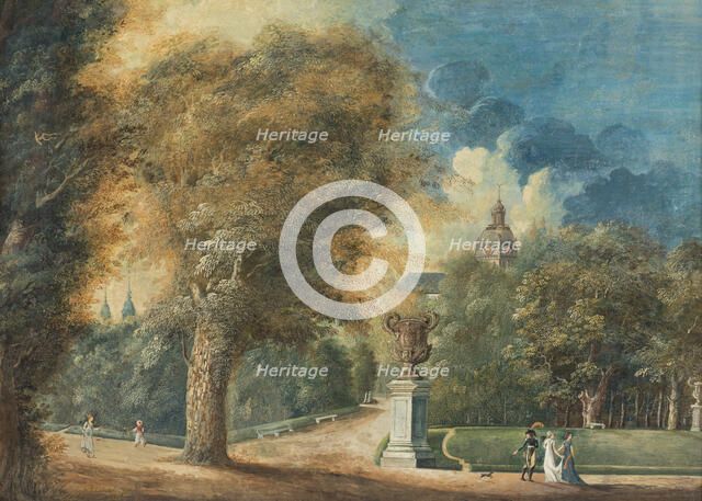 View of Kungstradgarden in Stockholm, 1805. Creator: Axel Fredrik Cederholm.