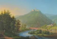 View of Kynsburg over the Weistritz River Valley in Silesia, late 18th-19th century. Creator: Johann Heinrich Bleuler