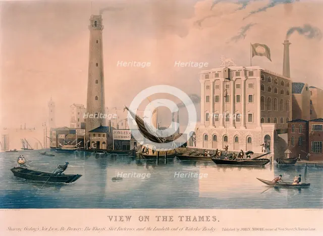 View of Lambeth, London, 1836. Artist: George Hunt