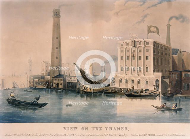 View of Lambeth, London, 1836. Artist: George Hunt