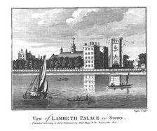 View of Lambeth Palace in Surrey. late 18th century. Artist: Taylor
