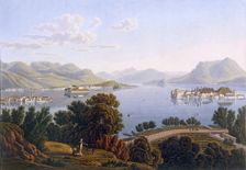 View of Lake Maggiore and the Borromean Islands, 1819. Creator: Swiss School (19th Century)