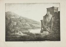 View of Lake Nemi, c. 1820. Creator: Charles-Philibert de Lasteyrie