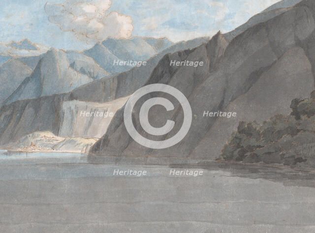 View of Lake Como with Monte Leoni, August 27, 1781. Creator: Francis Towne.