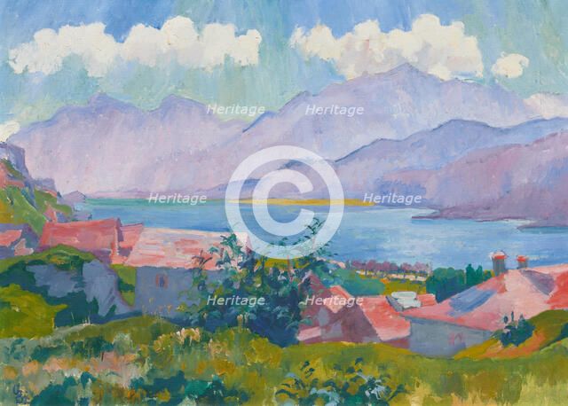 View of Lake Sils from Capolago, 1927. Creator: Giacometti, Giovanni (1868-1933).