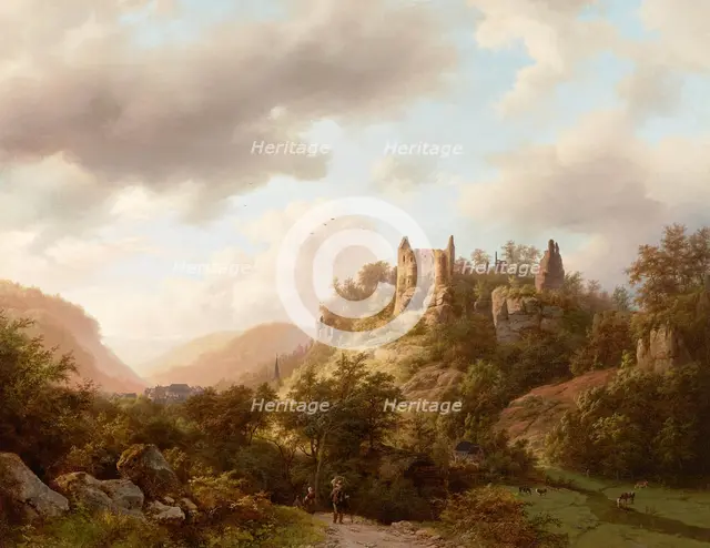 View of Larochette Castle , 1848. Creator: Koekkoek, Barend Cornelis (1803-1862).