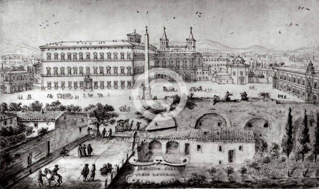 View of Lateran, Rome, 1672-73. Creator: Lievin Cruyl.