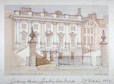 View of Lindsey House, Lincoln's Inn Fields, Holborn, London, 1854. Artist: Thomas Colman Dibdin