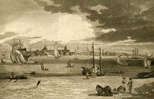 View of Liverpool, from the ferry, Lancashire 1808. Creator: William Angus