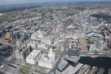 View of Liverpool from the historic waterfront, 2015. Creator: Historic England