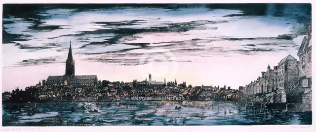 View of London, 1530. Artist: Richard Bannister