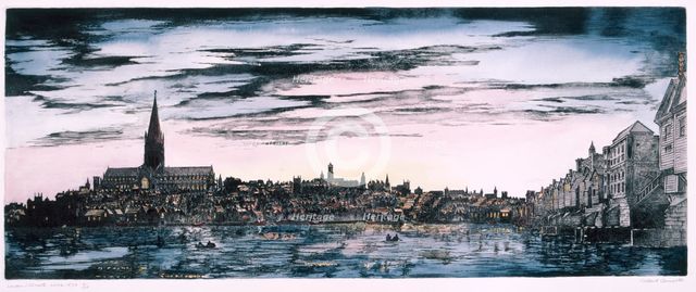 View of London, 1530. Artist: Richard Bannister