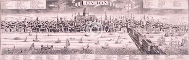 View of London, c1710. Artist: Anon