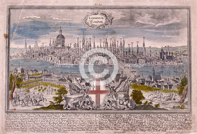 View of London, c1710. Artist: JG Ringle