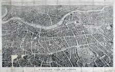 View of London from the north as seen from a balloon, 1851. Artist: Anon