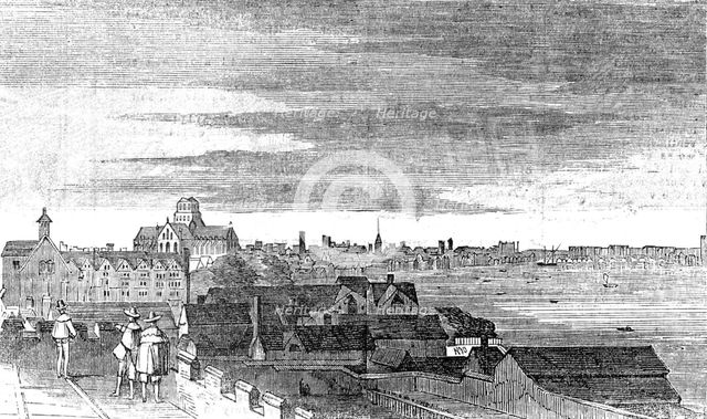 View of London from the Roof of Arundel House, [c1646], 1854. Creator: Unknown.