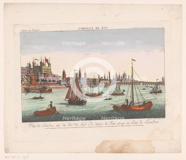 View of London from the Thames, 1755-1779. Creator: Balthasar Friedrich Leizelt.