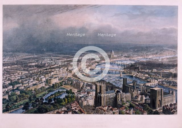 View of London from Westminster, c1850. Artist: A Appert 