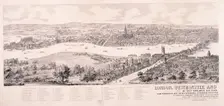 View of London from Southwark, 1543. Artist: Nathaniel Whittock