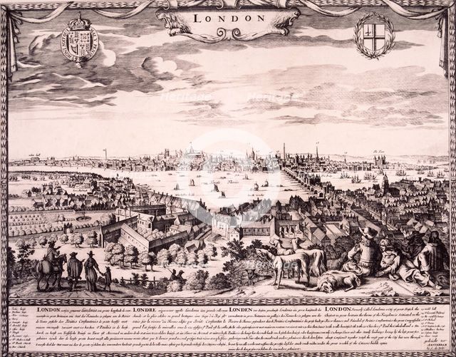 View of London from Southwark, 1710. Artist: Anon