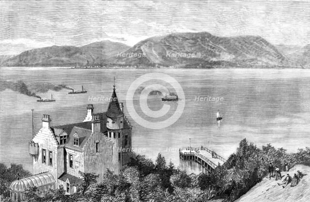 View of Loch Long; opposite Blairmore, with the Clyde dredging-barges depositing foul matter, 1890. Creator: Unknown.