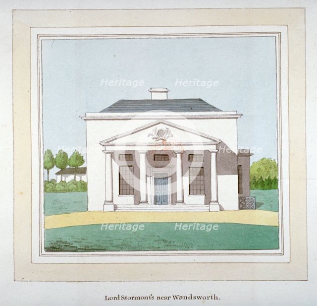 View of Lord Stormont's mansion near Wandsworth, London, c1800. Artist: Anon