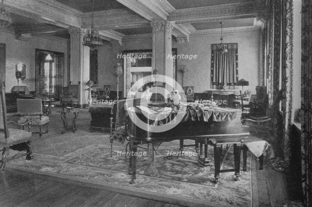 View of lounge, Gaylord Apartments, Los Angeles, California. 1924. Artist: Unknown.