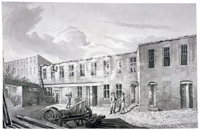 View of Ludgate Prison in ruins, Bishopsgate, City of London, 1817. Artist: Robert Blemmell Schnebbelie