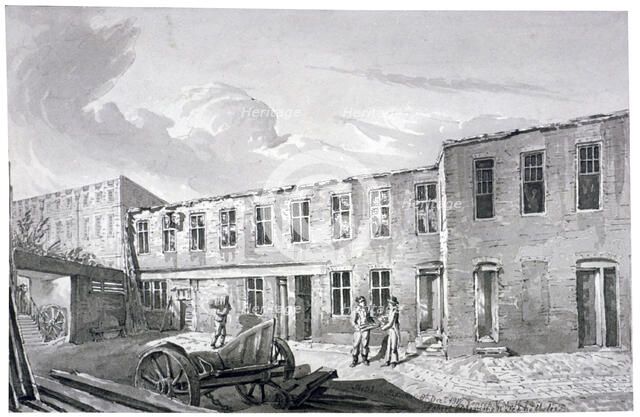 View of Ludgate Prison in ruins, Bishopsgate, City of London, 1817. Artist: Robert Blemmell Schnebbelie