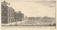 View of Luxembourg from the garden side of the Palais d'Orleans, from Various views of..., 1649-51. Creator: Stefano della Bella