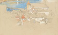 View of Luzern from above, 1861 or 1866. Creator: John Ruskin
