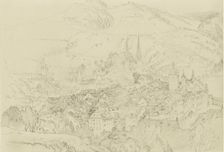 View of Luzern from above, October - December 1861. Creator: John Ruskin