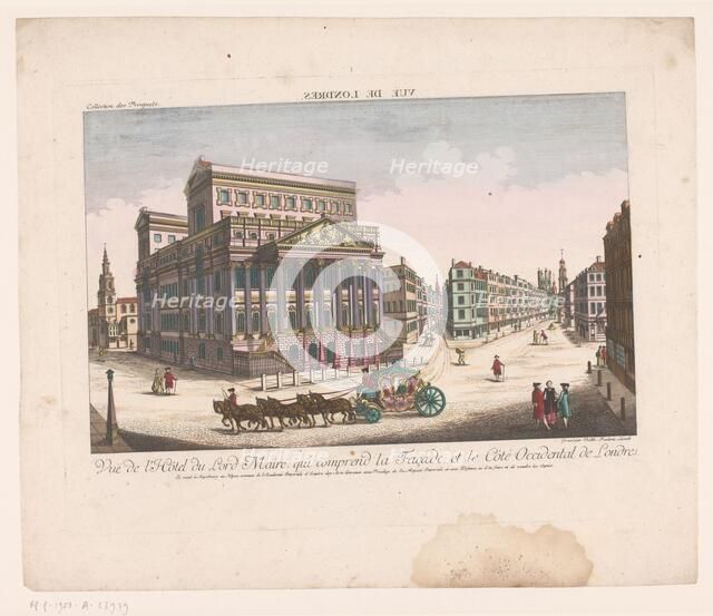 View of Mansion House in London, 1755-1779. Creator: Balthasar Friedrich Leizelt.