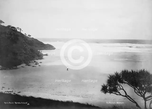 View of Main Beach, Mulgumpin, (Moreton Island), 1894. Creator: Poul C Poulsen.