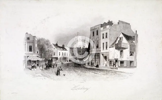 View of Mare Street, Hackney, London, c1860. Artist: Anon