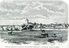 "View of Mariestad, the meeting place of the Swedish countrymen in August 1874. Creator: Robert Haglund