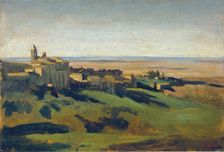 View of Marino in the Alban Mountains in the Early Morning, 1826-1827. Creator: Jean-Baptiste-Camille Corot