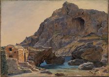 View of Marina Piccola, Capri: Afternoon Light, 1851. Creator: Thorald Lessoe
