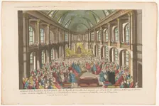 View of marriage between Louis XVI, King of France, and Marie Antoinette, Queen..., 1770, 1700-1799. Creator: Anon