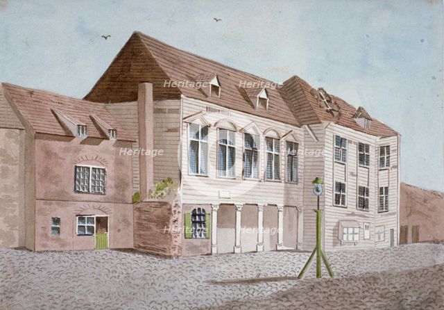 View of Marshalsea Prison on Borough High Street, Southwark, London, c1830. Artist: Anon