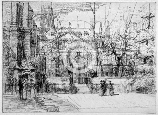 View of Master's House at Inner and Middle Temple, City of London, 1897.                             Artist: Percy Thomas