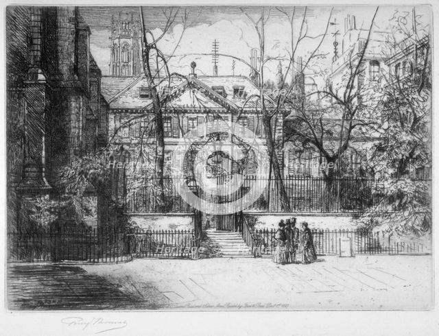 View of Master's House at Inner and Middle Temple, City of London, 1897.                             Artist: Percy Thomas