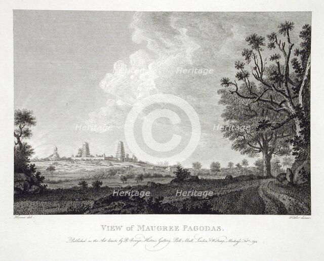 View of Maugree Pagodas, 1794. Creator: Robert Home.