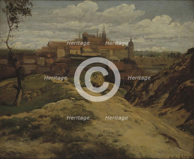 View of Meissen, 1829. Creator: Thomas Fearnley.