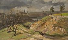 View of Meissen.Study, 1828. Creator: Johan Christian Dahl