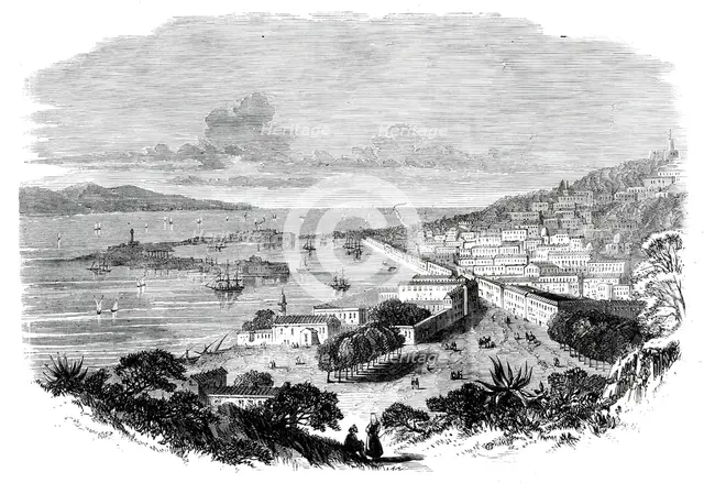 View of Messina - from a drawing by Mr. Wreford, 1860. Creator: Unknown.